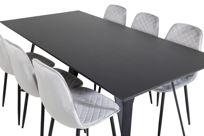 Rektangulär matgrupp Venture Home Svart 6st - Huonekalut - Pöytä & ruokailuryhmä - Ruokailuryhmä