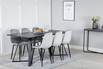 Rektangulär matgrupp Venture Home Svart 6st - Huonekalut - Pöytä & ruokailuryhmä - Ruokailuryhmä