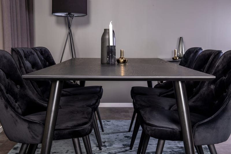 Rektangulär matgrupp Venture Home Svart Guld - Huonekalut - Pöytä & ruokailuryhmä - Ruokailuryhmä