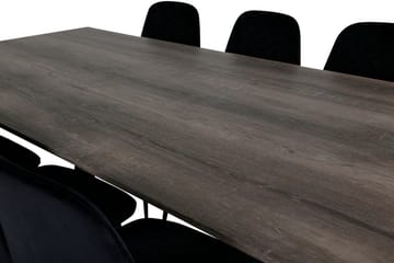Rektangulär matgrupp Venture Home Svart Natur 6st - Huonekalut - Pöytä & ruokailuryhmä - Ruokailuryhmä