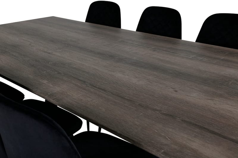 Rektangulär matgrupp Venture Home Svart Natur 6st - Huonekalut - Pöytä & ruokailuryhmä - Ruokailuryhmä