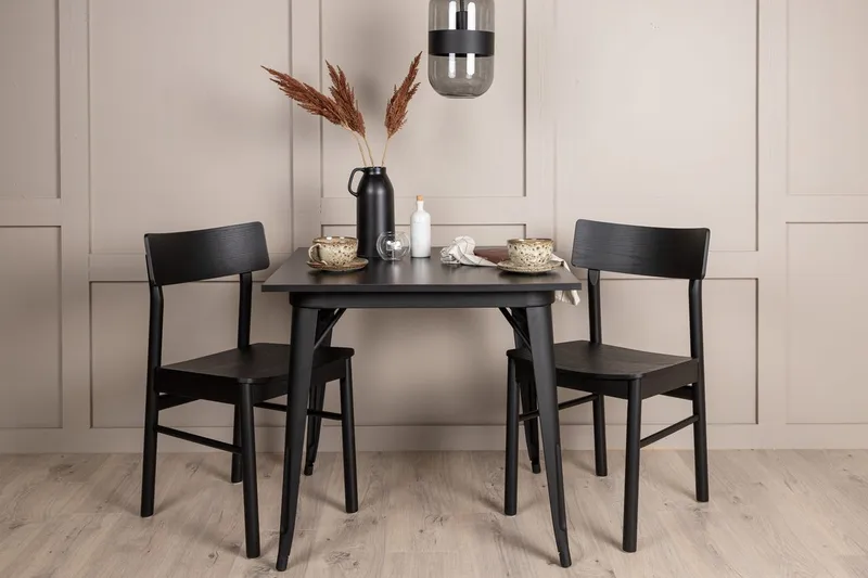 Rektangulär matgrupp Venture Home Svart Svart 2st