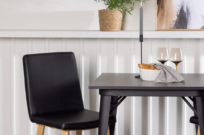 Rektangulär matgrupp Venture Home Svart Svart 2st - Huonekalut - Pöytä & ruokailuryhmä - Ruokailuryhmä