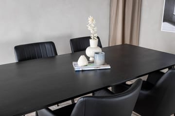 Rektangulär matgrupp Venture Home Svart Svart 4st - Huonekalut - Pöytä & ruokailuryhmä - Ruokailuryhmä