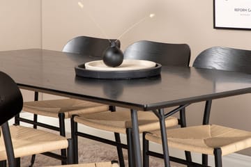 Rektangulär matgrupp Venture Home Svart Svart 6st - Huonekalut - Pöytä & ruokailuryhmä - Ruokailuryhmä