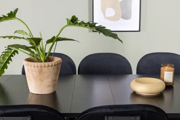 Rektangulär matgrupp Venture Home Svart Svart 6st - Huonekalut - Pöytä & ruokailuryhmä - Ruokailuryhmä