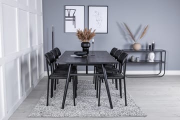 Rektangulär matgrupp Venture Home Svart Svart 6st - Huonekalut - Pöytä & ruokailuryhmä - Ruokailuryhmä