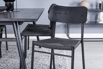 Rektangulär matgrupp Venture Home Svart Svart 6st - Huonekalut - Pöytä & ruokailuryhmä - Ruokailuryhmä
