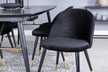 Rektangulär matgrupp Venture Home Svart Svart 6st - Huonekalut - Pöytä & ruokailuryhmä - Ruokailuryhmä