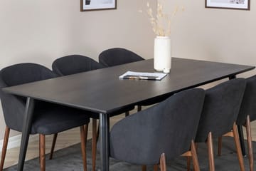 Rektangulär matgrupp Venture Home Svart Svart 6st - Huonekalut - Pöytä & ruokailuryhmä - Ruokailuryhmä