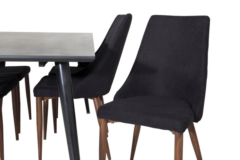 Rektangulär matgrupp Venture Home Svart Svart 6st - Huonekalut - Pöytä & ruokailuryhmä - Ruokailuryhmä