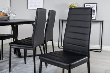 Rektangulär matgrupp Venture Home Svart Svart 6st - Huonekalut - Pöytä & ruokailuryhmä - Ruokailuryhmä