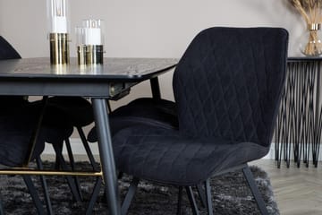 Rektangulär matgrupp Venture Home Svart Svart 6st - Huonekalut - Pöytä & ruokailuryhmä - Ruokailuryhmä