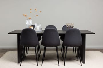 Rektangulär matgrupp Venture Home Svart Svart 6st - Huonekalut - Pöytä & ruokailuryhmä - Ruokailuryhmä