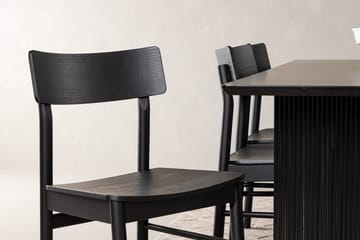 Rektangulär matgrupp Venture Home Svart Svart 6st - Huonekalut - Pöytä & ruokailuryhmä - Ruokailuryhmä