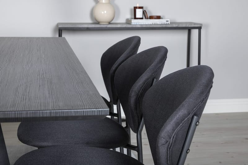 Rektangulär matgrupp Venture Home Svart Svart 6st - Huonekalut - Pöytä & ruokailuryhmä - Ruokailuryhmä