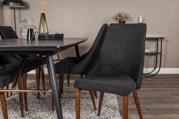 Rektangulär matgrupp Venture Home Svart Svart 6st - Huonekalut - Pöytä & ruokailuryhmä - Ruokailuryhmä
