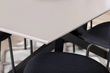Rektangulär matgrupp Venture Home Svart Svart 6st - Huonekalut - Pöytä & ruokailuryhmä - Ruokailuryhmä
