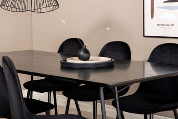 Rektangulär matgrupp Venture Home Svart Svart 6st - Huonekalut - Pöytä & ruokailuryhmä - Ruokailuryhmä