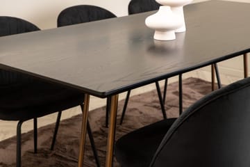 Rektangulär matgrupp Venture Home Svart Svart 6st - Huonekalut - Pöytä & ruokailuryhmä - Ruokailuryhmä