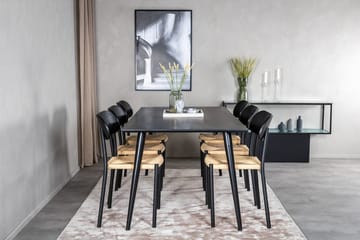 Rektangulär matgrupp Venture Home Svart Svart 6st - Huonekalut - Pöytä & ruokailuryhmä - Ruokailuryhmä