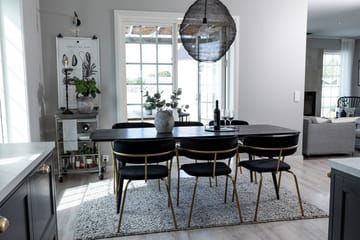 Rektangulär matgrupp Venture Home Svart Svart 6st - Huonekalut - Pöytä & ruokailuryhmä - Ruokailuryhmä