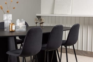Rektangulär matgrupp Venture Home Svart Svart 6st - Huonekalut - Pöytä & ruokailuryhmä - Ruokailuryhmä