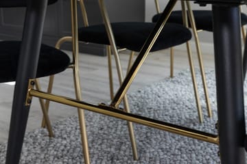 Rektangulär matgrupp Venture Home Svart Svart 6st - Huonekalut - Pöytä & ruokailuryhmä - Ruokailuryhmä