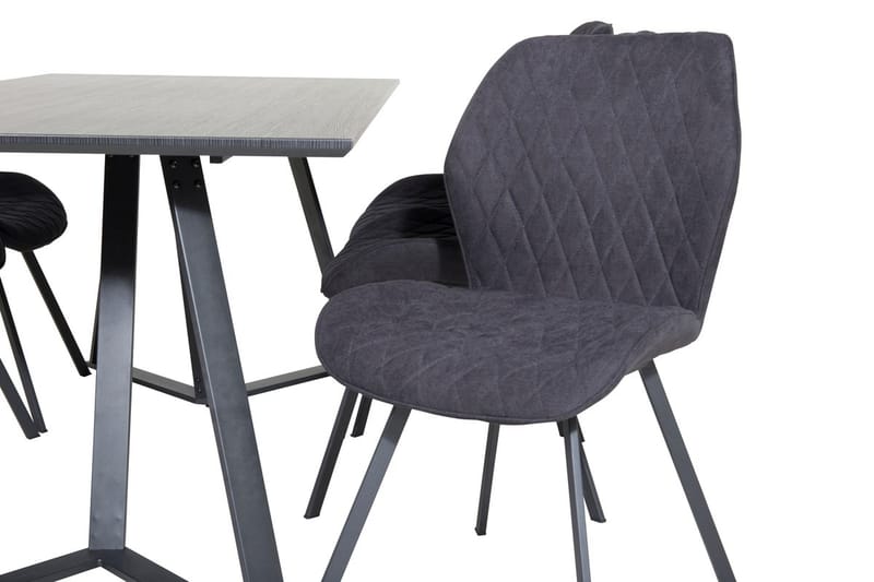 Rektangulär matgrupp Venture Home Svart Svart 6st - Huonekalut - Pöytä & ruokailuryhmä - Ruokailuryhmä