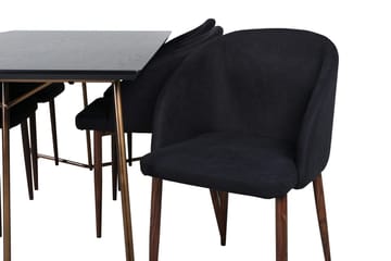 Rektangulär matgrupp Venture Home Svart Svart 6st - Huonekalut - Pöytä & ruokailuryhmä - Ruokailuryhmä