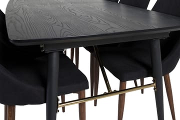Rektangulär matgrupp Venture Home Svart Svart 6st - Huonekalut - Pöytä & ruokailuryhmä - Ruokailuryhmä