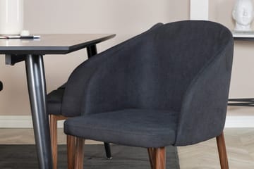 Rektangulär matgrupp Venture Home Svart Svart 6st - Huonekalut - Pöytä & ruokailuryhmä - Ruokailuryhmä