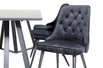 Rektangulär matgrupp Venture Home Svart Svart 6st - Huonekalut - Pöytä & ruokailuryhmä - Ruokailuryhmä