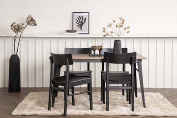 Rektangulär matgrupp Venture Home Svart Valnöt 4st - Huonekalut - Pöytä & ruokailuryhmä - Ruokailuryhmä