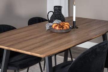 Rektangulär matgrupp Venture Home Svart Valnöt 4st - Huonekalut - Pöytä & ruokailuryhmä - Ruokailuryhmä