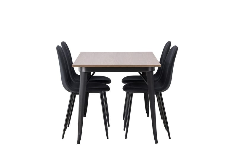Rektangulär matgrupp Venture Home Svart Valnöt 4st - Huonekalut - Pöytä & ruokailuryhmä - Ruokailuryhmä