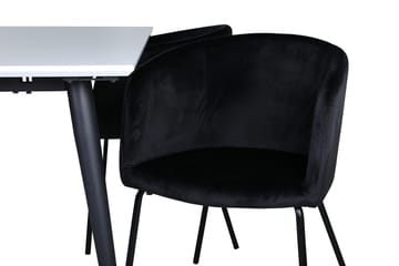 Rektangulär matgrupp Venture Home Svart Vit 4st - Huonekalut - Pöytä & ruokailuryhmä - Ruokailuryhmä