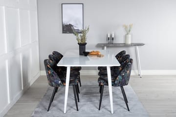 Rektangulär matgrupp Venture Home Svart Vit 6st - Huonekalut - Pöytä & ruokailuryhmä - Ruokailuryhmä