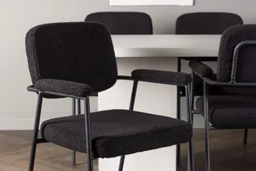 Rektangulär matgrupp Venture Home Svart Vit 6st - Huonekalut - Pöytä & ruokailuryhmä - Ruokailuryhmä