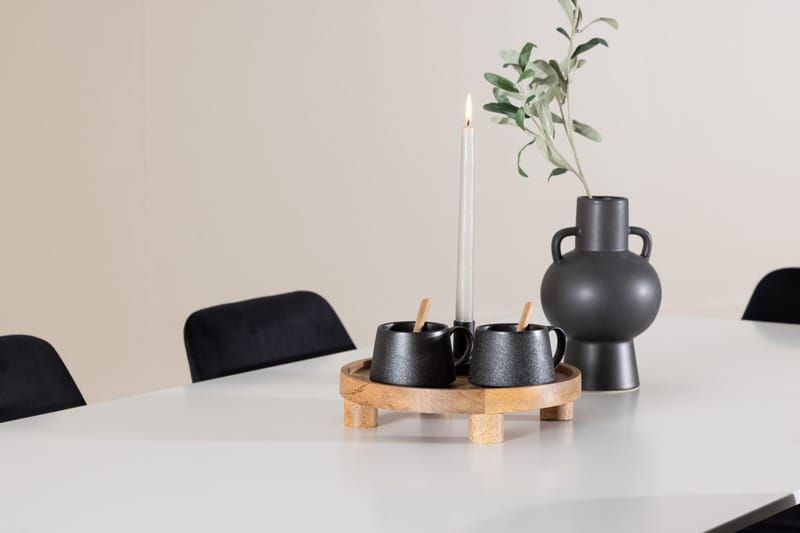 Rektangulär matgrupp Venture Home Svart Vit 6st - Huonekalut - Pöytä & ruokailuryhmä - Ruokailuryhmä