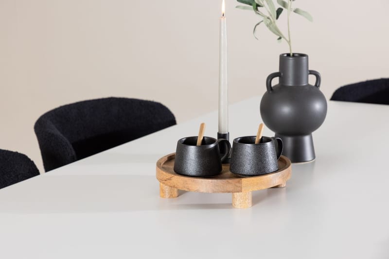 Rektangulär matgrupp Venture Home Svart Vit 6st - Huonekalut - Pöytä & ruokailuryhmä - Ruokailuryhmä