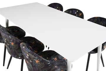 Rektangulär matgrupp Venture Home Svart Vit 6st - Huonekalut - Pöytä & ruokailuryhmä - Ruokailuryhmä