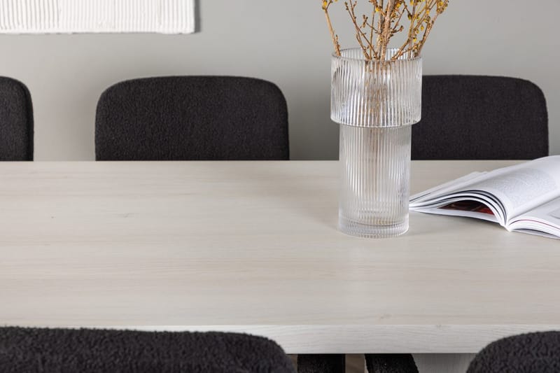 Rektangulär matgrupp Venture Home Svart Vit 6st - Huonekalut - Pöytä & ruokailuryhmä - Ruokailuryhmä