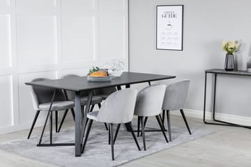 Rektangulär matgrupp Venture Home Svart - Huonekalut - Pöytä & ruokailuryhmä - Ruokailuryhmä