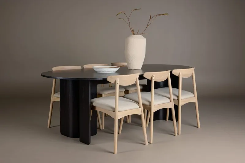 Rektangulär matgrupp Venture Home Svart