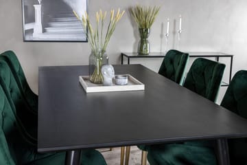 Rektangulär matgrupp Venture Home Svart - Huonekalut - Pöytä & ruokailuryhmä - Ruokailuryhmä