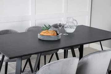 Rektangulär matgrupp Venture Home Svart - Huonekalut - Pöytä & ruokailuryhmä - Ruokailuryhmä