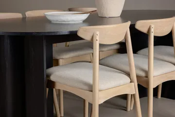 Rektangulär matgrupp Venture Home Svart - Huonekalut - Pöytä & ruokailuryhmä - Ruokailuryhmä