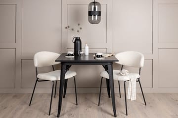 Rektangulär matgrupp Venture Home Vit Svart 2st - Huonekalut - Pöytä & ruokailuryhmä - Ruokailuryhmä