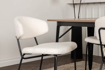 Rektangulär matgrupp Venture Home Vit Valnöt 4st - Huonekalut - Pöytä & ruokailuryhmä - Ruokailuryhmä